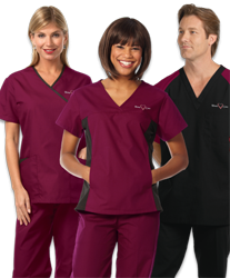 Healthcare uniforms which identify employees for patient safety